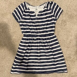 Striped Navy and White Old Navy Dress Sz S/6-7